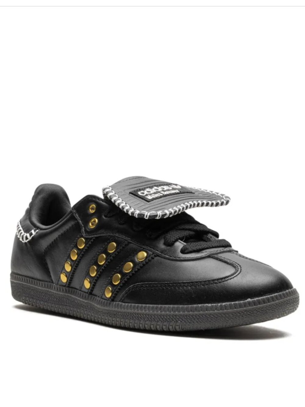 ADIDAS x WALES BONNER SAMBA "STUDDED PACK" SNEAKERS - BLACK US W 8 / UK 6.5